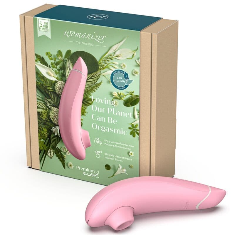 WOMANIZER - PREMIUM ECO SUCTION CLITORAL STIMULATOR 12 INTENSITY LEVELS ROSE thumb 2