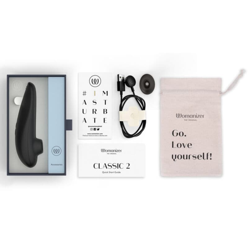WOMANIZER - CLASSIC 2 SUCTION CLITORAL STIMULATOR 10 INTENSITY LEVELS BLACK thumb 10
