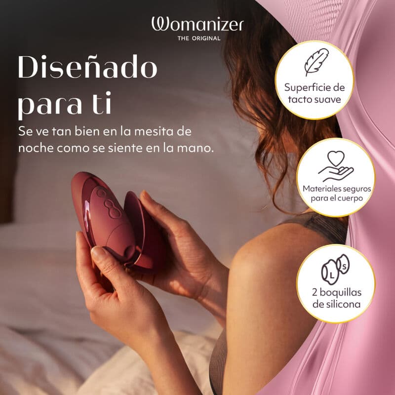 WOMANIZER - NEXT SUCTION CLITORAL STIMULATOR 14 INTENSITY LEVELS BORDEAUX thumb 15