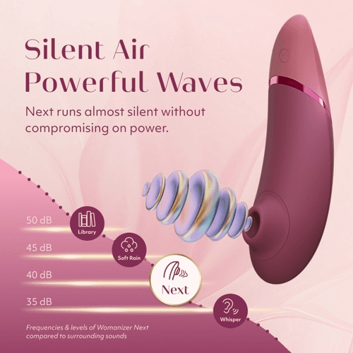 WOMANIZER - NEXT SUCTION CLITORAL STIMULATOR 14 INTENSITY LEVELS DUSKY PINK thumb 7