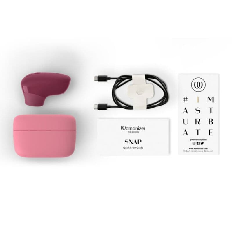 WOMANIZER - SNAP SUCTION CLITORAL STIMULATOR 6 INTENSITY LEVELS CRUSHED BERRY thumb 6