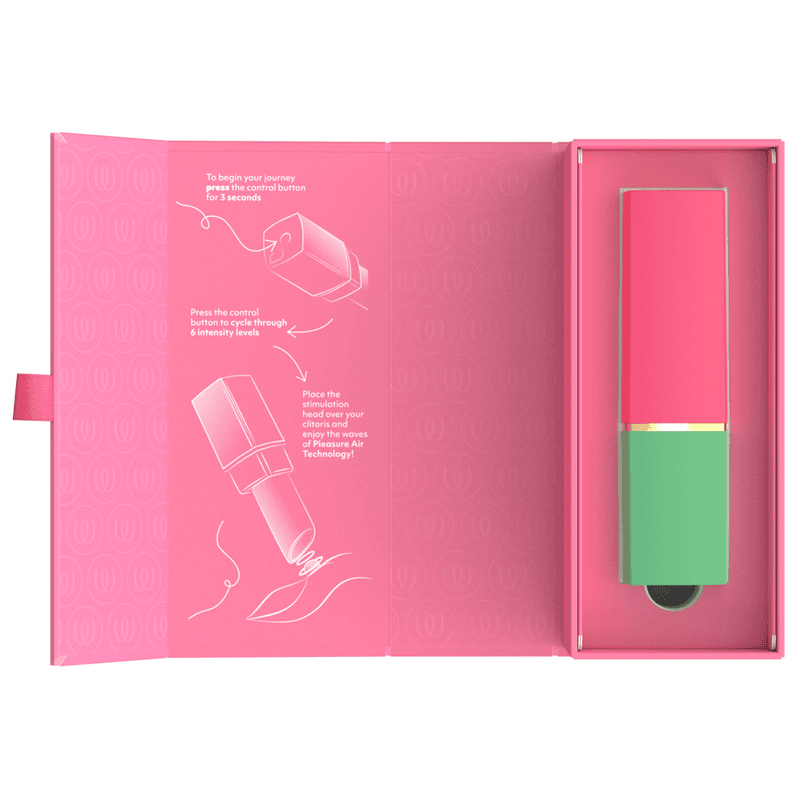 WOMANIZER - BEAUTY SUCTION CLITORAL STIMULATOR 6 INTENSITY LEVELS GREEN AND PINK thumb 10