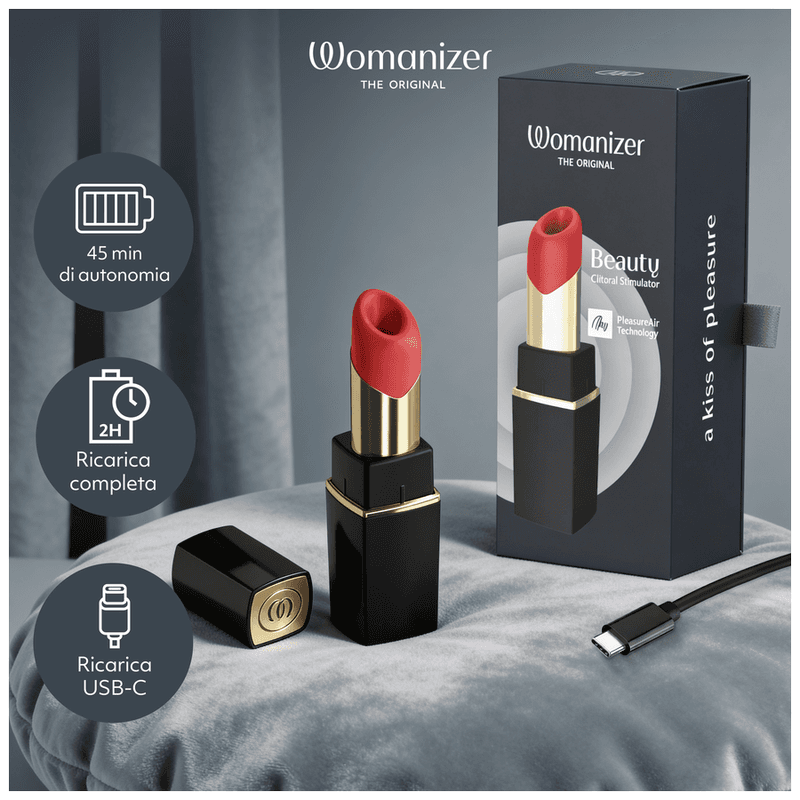 WOMANIZER - BEAUTY SUCTION CLITORAL STIMULATOR 6 INTENSITY LEVELS BLACK AND GOLD thumb 14