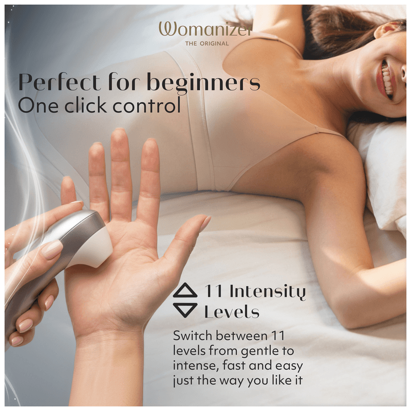 WOMANIZER - PRO SUCTION CLITORAL STIMULATOR 11 INTENSITY LEVELS SILVER GREY thumb 9