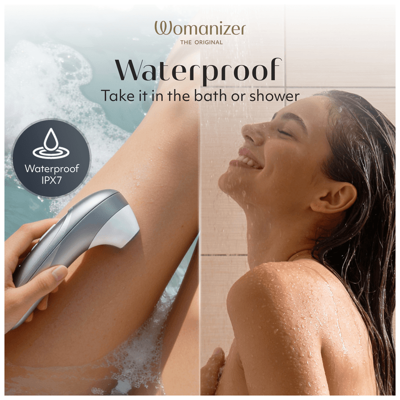 WOMANIZER - PRO SUCTION CLITORAL STIMULATOR 11 INTENSITY LEVELS SILVER GREY thumb 15
