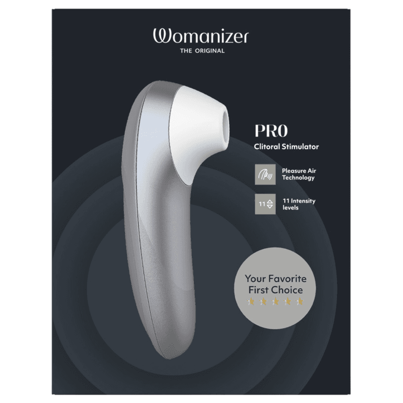 WOMANIZER - PRO SUCTION CLITORAL STIMULATOR 11 INTENSITY LEVELS SILVER GREY thumb 17