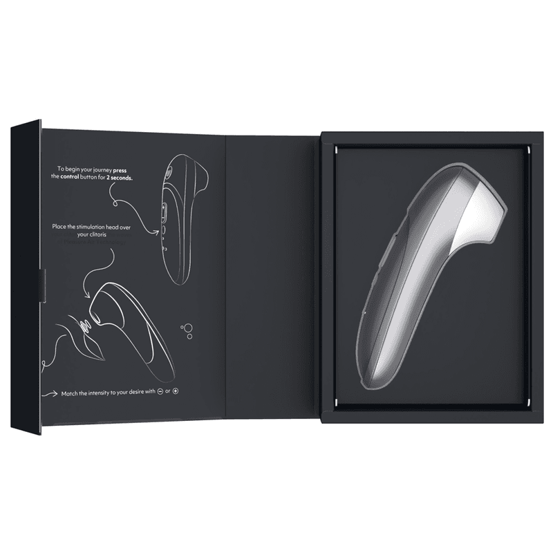 WOMANIZER - PRO SUCTION CLITORAL STIMULATOR 11 INTENSITY LEVELS SILVER GREY thumb 5