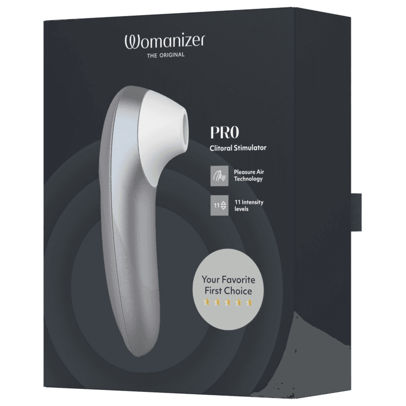 WOMANIZER - PRO SUCTION CLITORAL STIMULATOR 11 INTENSITY LEVELS SILVER GREY thumb 6