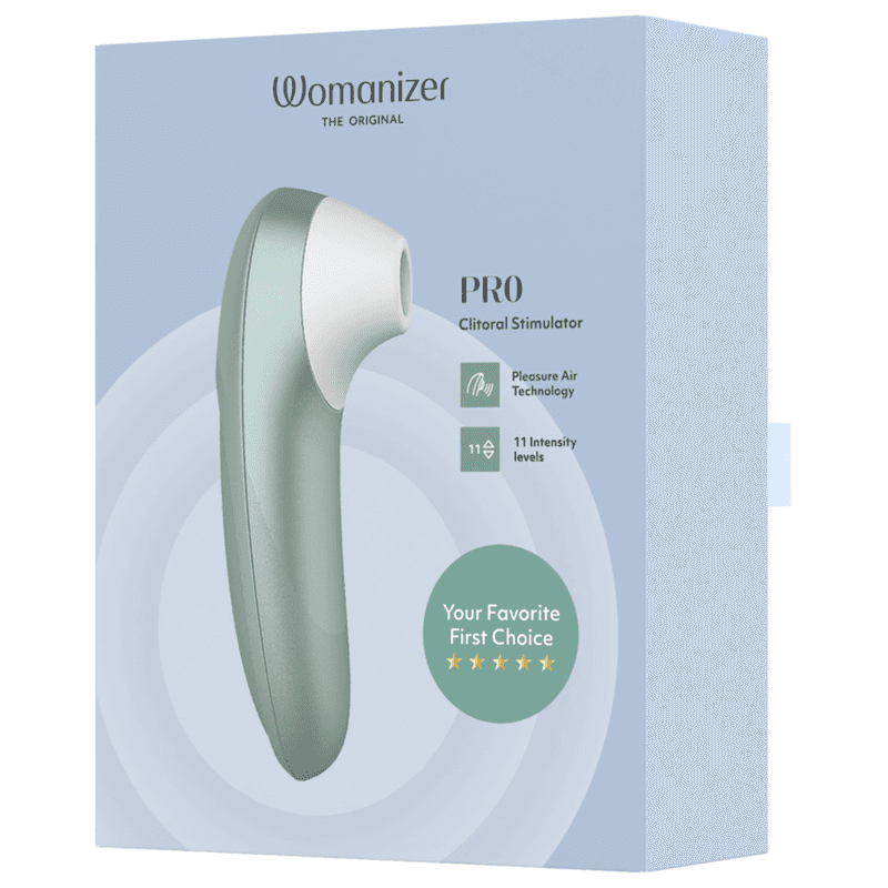 WOMANIZER - PRO SUCTION CLITORAL STIMULATOR 11 INTENSITY LEVELS SAGE GREEN thumb 13