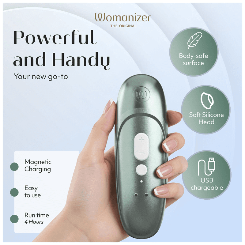WOMANIZER - PRO SUCTION CLITORAL STIMULATOR 11 INTENSITY LEVELS SAGE GREEN thumb 20