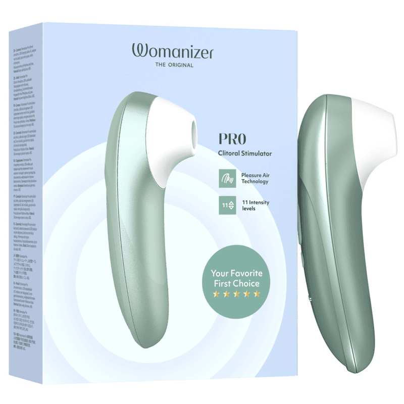 WOMANIZER - PRO SUCTION CLITORAL STIMULATOR 11 INTENSITY LEVELS SAGE GREEN