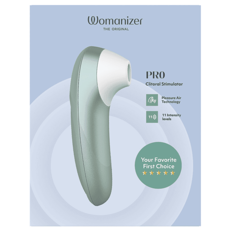 WOMANIZER - PRO SUCTION CLITORAL STIMULATOR 11 INTENSITY LEVELS SAGE GREEN thumb 14