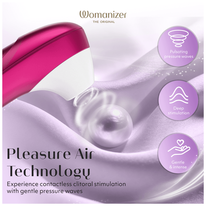 WOMANIZER - PRO SUCTION CLITORAL STIMULATOR 11 INTENSITY LEVELS VIBRANT PINK thumb 20
