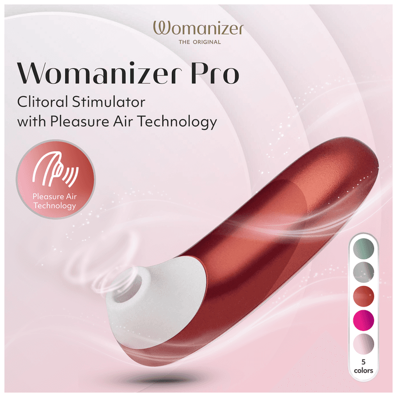 WOMANIZER - PRO SUCTION CLITORAL STIMULATOR 11 INTENSITY LEVELS BORDEAUX RED thumb 14