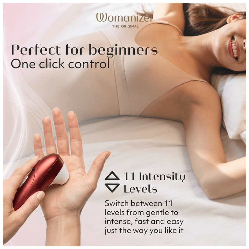 WOMANIZER - PRO SUCTION CLITORAL STIMULATOR 11 INTENSITY LEVELS BORDEAUX RED thumb 16