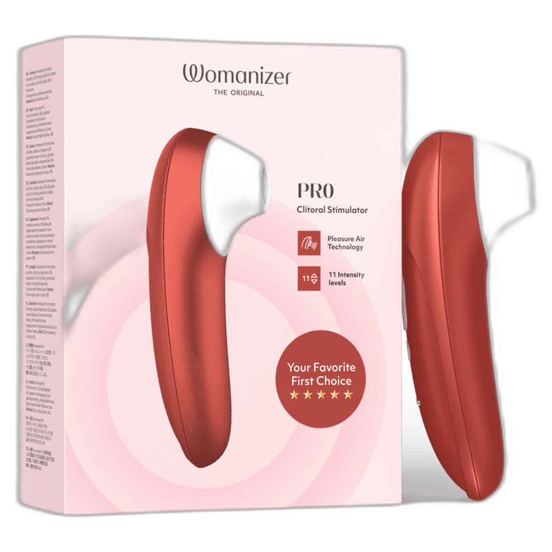 WOMANIZER - PRO SUCTION CLITORAL STIMULATOR 11 INTENSITY LEVELS BORDEAUX RED