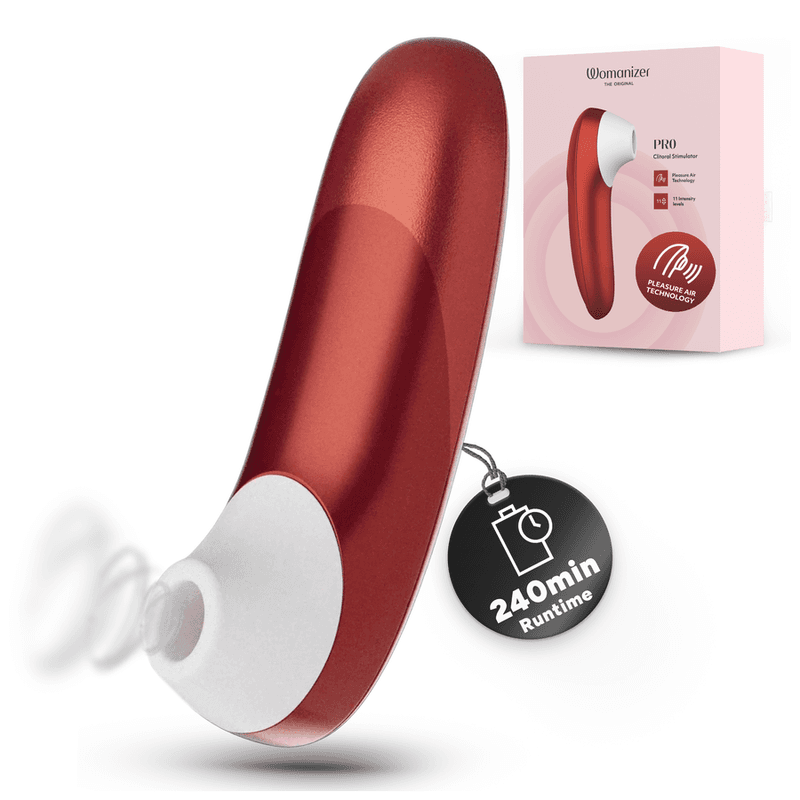 WOMANIZER - PRO SUCTION CLITORAL STIMULATOR 11 INTENSITY LEVELS BORDEAUX RED thumb 10