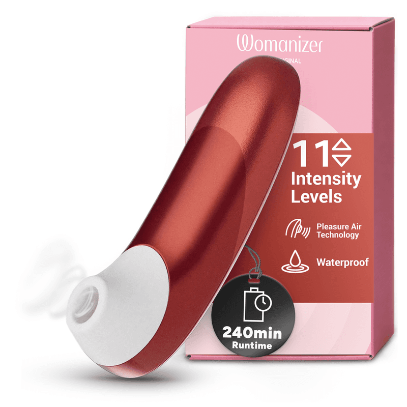 WOMANIZER - PRO SUCTION CLITORAL STIMULATOR 11 INTENSITY LEVELS BORDEAUX RED thumb 9