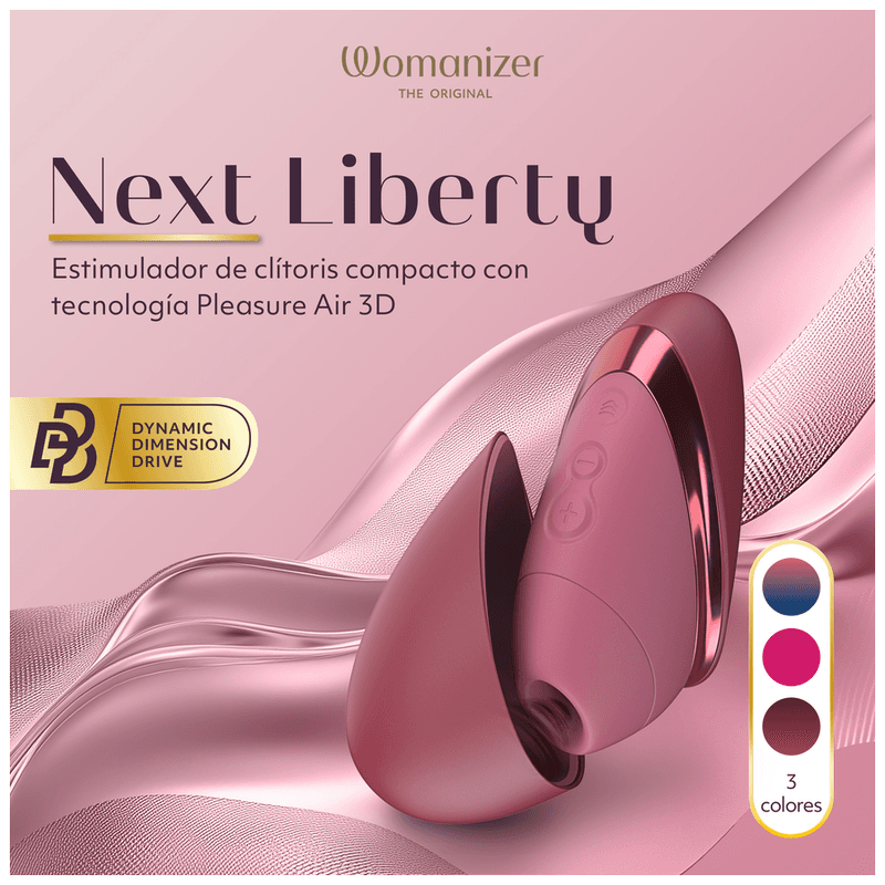 WOMANIZER - NEXT LIBERTY 3D PLEASURE AIR CLITORAL STIMULATOR BORDEAUX thumb 7
