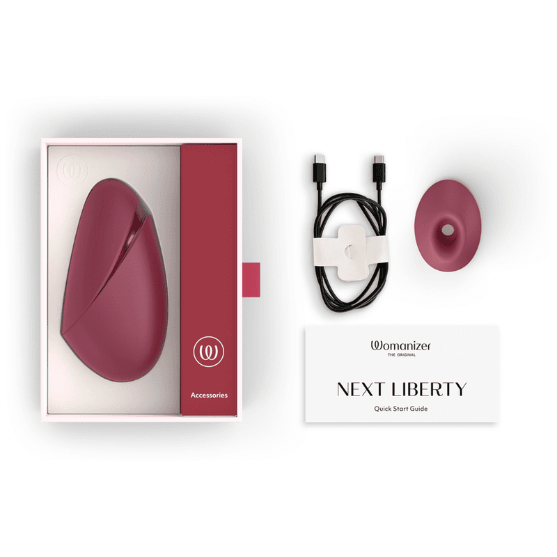 WOMANIZER - NEXT LIBERTY 3D PLEASURE AIR CLITORAL STIMULATOR BORDEAUX thumb 4