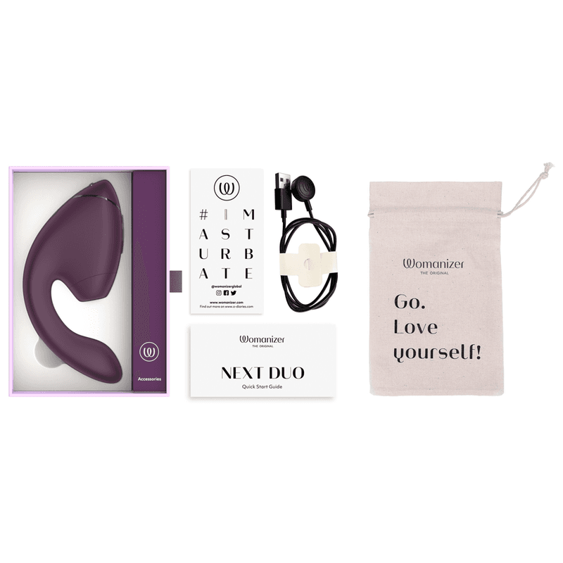 WOMANIZER - DUO NEXT DUAL CLITORAL & G-SPOT STIMULATOR DARK PURPLE thumb 10