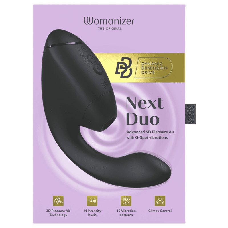 WOMANIZER - DUO NEXT DUAL CLITORAL & G-SPOT STIMULATOR BLACK thumb 18