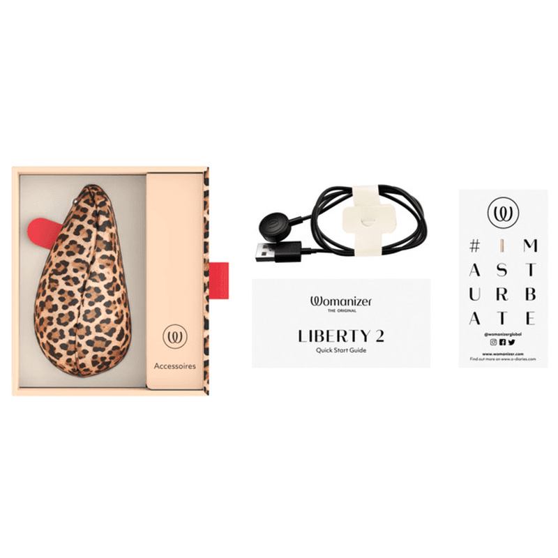 WOMANIZER - LIBERTY 2 SUCTION CLITORAL STIMULATOR 8 INTENSITY LEVELS LEOPARD PRINT thumb 11
