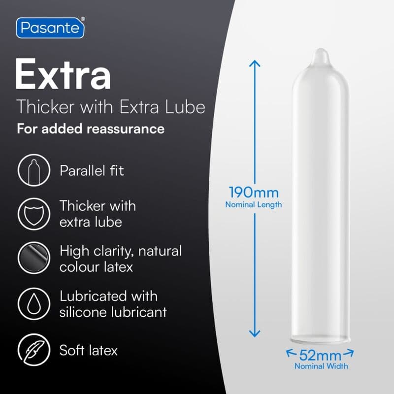 PASANTE - EXTRA EXTRA THICK CONDOMS 144 UNITS (BAG) thumb 3