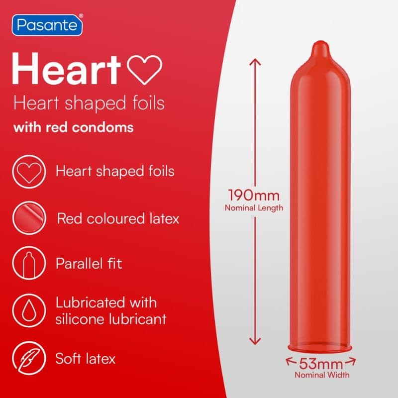 PASANTE - CONDOMS RED HEART SHAPE BAG 144 UNITS thumb 7