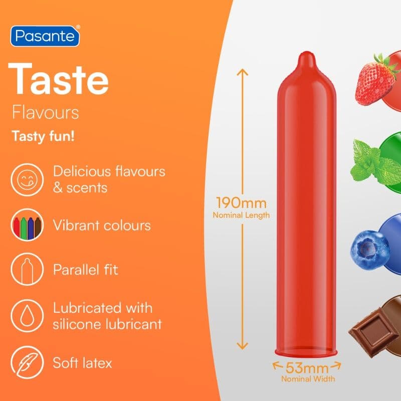 PASANTE - CONDOMS FLAVOR BLUEBERRY BAG 144 UNITS thumb 3