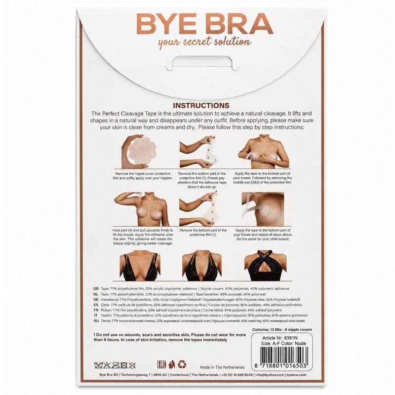 BYE-BRA - ENHANCEMENT TAPE + FREE NIPPLE COVERS CUP A-F thumb 2