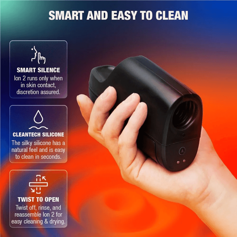 ARCWAVE - ION 2 MALE STROKER WITH PULSATING AIRWAVE STIMULATION BLACK thumb 5