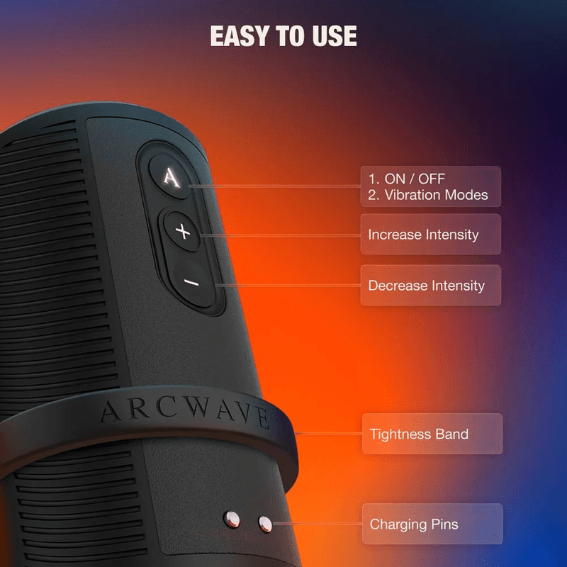 ARCWAVE - ZING VIBRATING MALE STROKER WITH DUAL MOTOR BLACK thumb 6