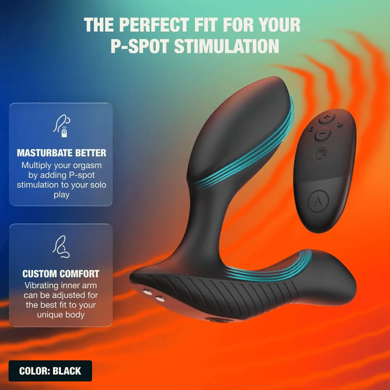 ARCWAVE - PERK VIBRATING PROSTATE MASSAGER WITH DUAL MOTOR AND REMOTE CONTROL BLACK thumb 2