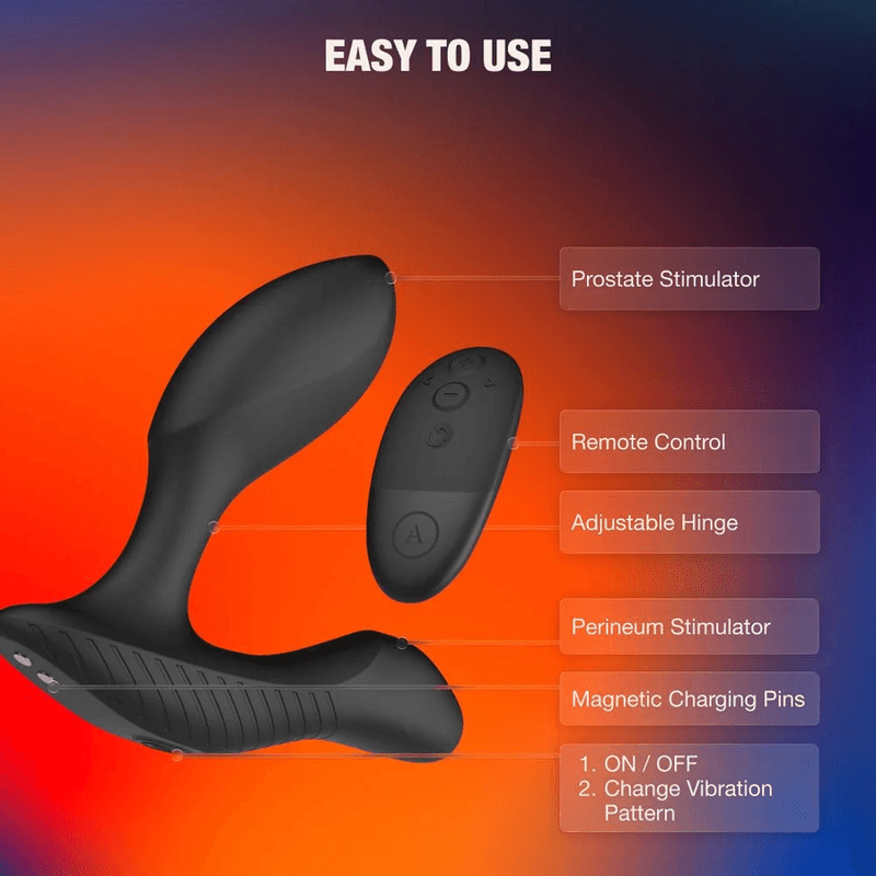 ARCWAVE - PERK VIBRATING PROSTATE MASSAGER WITH DUAL MOTOR AND REMOTE CONTROL BLACK thumb 5