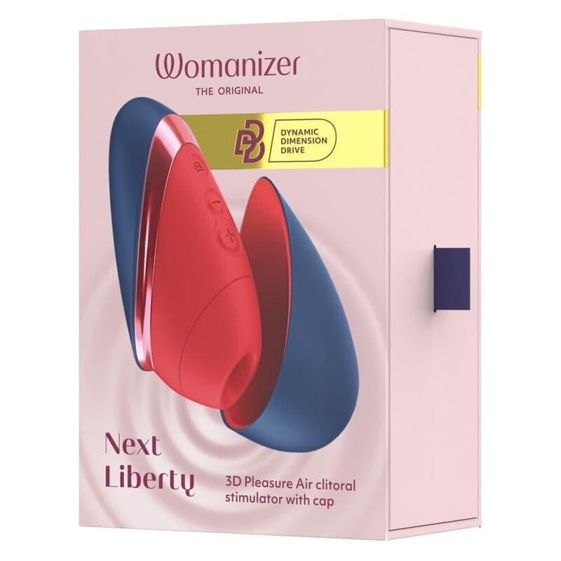WOMANIZER - NEXT LIBERTY 3D PLEASURE AIR CLITORAL STIMULATOR BLUE/RED thumb 2