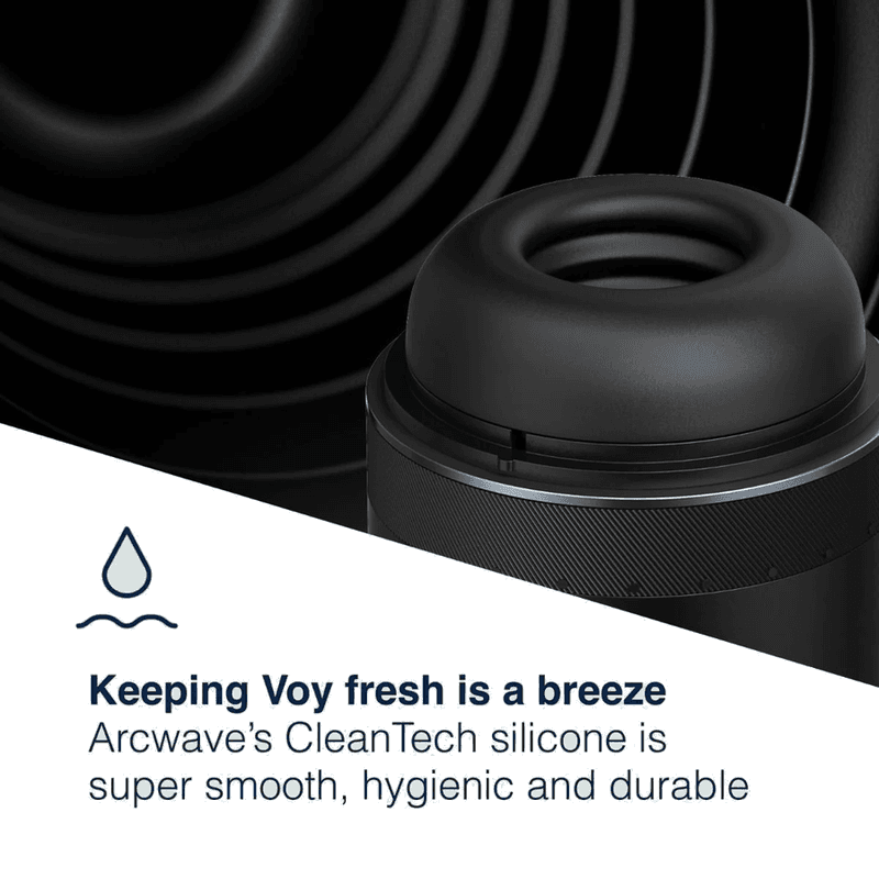 ARCWAVE - VOY MALE STROKER WITH 8 PRESSURE SETTINGS BLACK (10 ML LUBRICANT INCLUDED) thumb 6