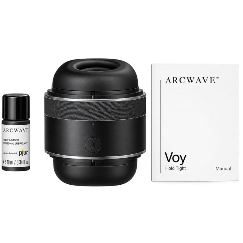 ARCWAVE - VOY MALE STROKER WITH 8 PRESSURE SETTINGS BLACK (10 ML LUBRICANT INCLUDED) thumb 2