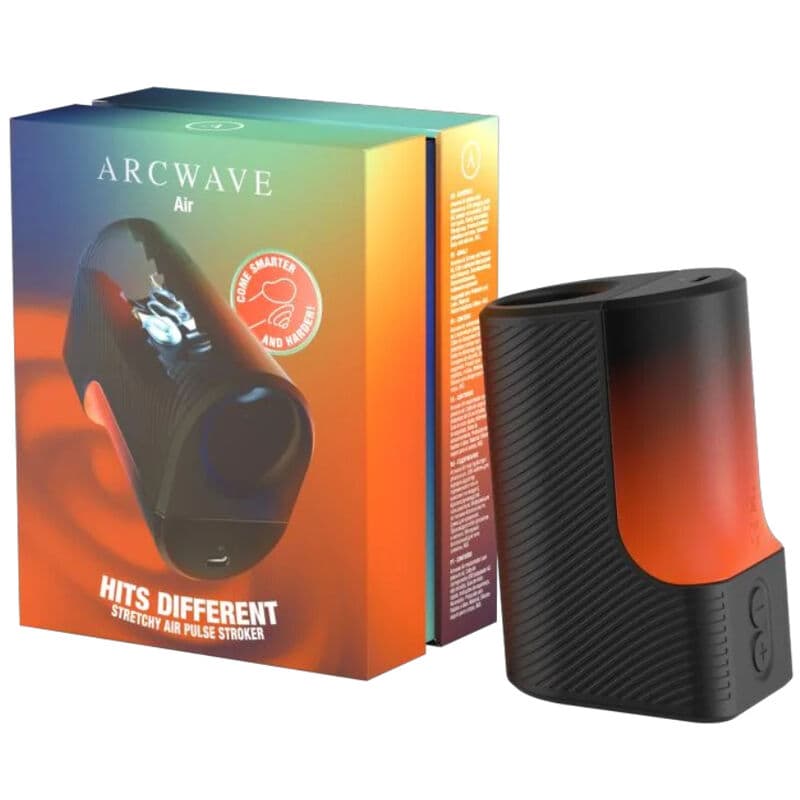 ARCWAVE - AIR STRETCHY MALE STROKER WITH AIR PULSES AND 6 INTENSITY LEVELS BLACK thumb 4