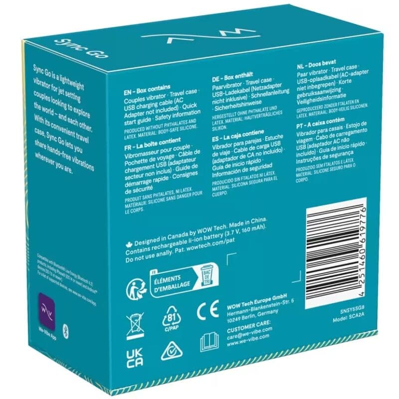 WE-VIBE - SYNC GO DUAL STIMULATOR TURQUOISE thumb 12