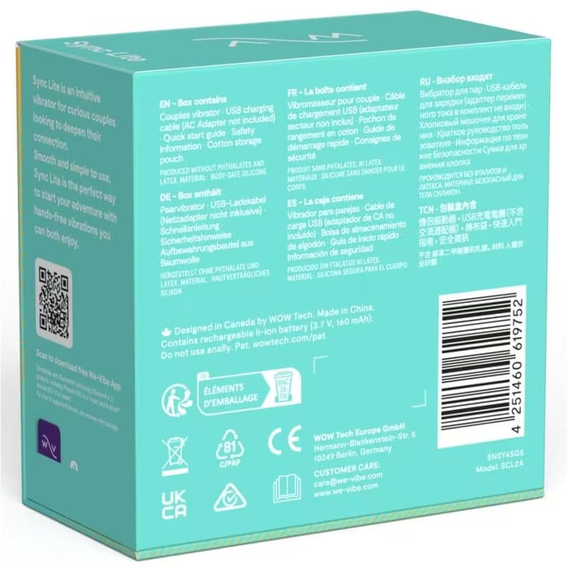 WE-VIBE - SYNC LITE CLITORIS STIMULATOR TURQUOISE thumb 14