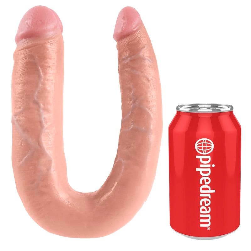 KING COCK - U-SHAPED LARGE DOUBLE TROUBLE FLESH 17.8 CM thumb 4