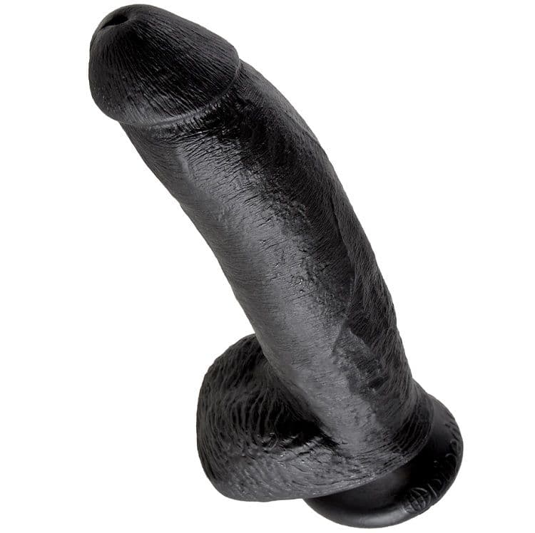 KING COCK - 9 DILDO BLACK WITH BALLS 22.9 CM thumb 4