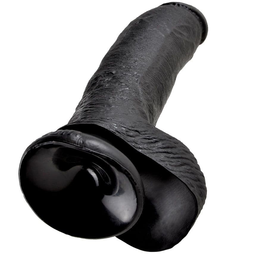 KING COCK - 9 DILDO BLACK WITH BALLS 22.9 CM thumb 5