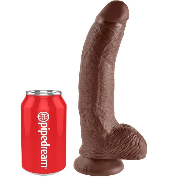 KING COCK - 9 DILDO BROWN WITH BALLS 22.9 CM thumb 3