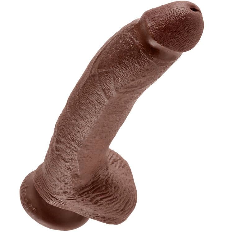 KING COCK - 9 DILDO BROWN WITH BALLS 22.9 CM thumb 4