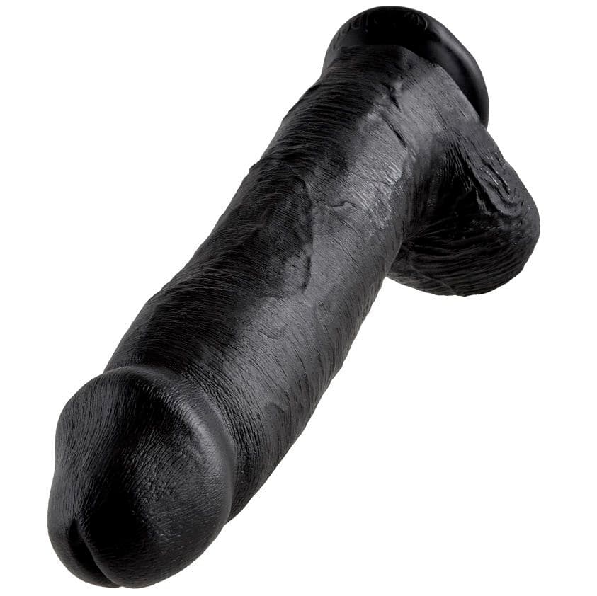 KING COCK - 12 DILDO BLACK WITH BALLS 30.48 CM thumb 2