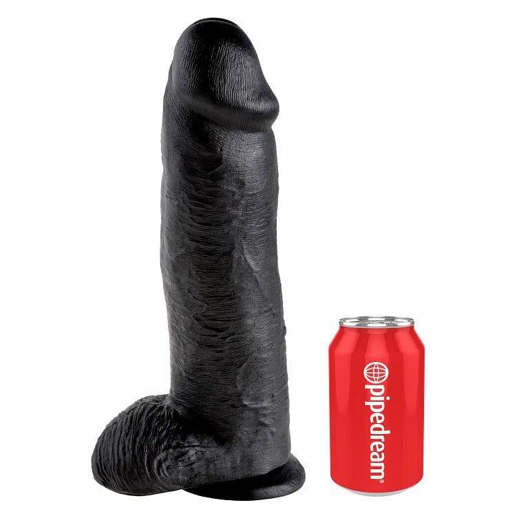 KING COCK - 12 DILDO BLACK WITH BALLS 30.48 CM thumb 3