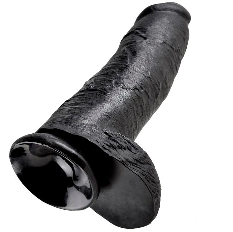 KING COCK - 12 DILDO BLACK WITH BALLS 30.48 CM thumb 4