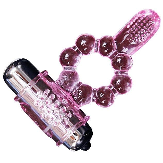 BAILE - SILICONE RING 10 TONGUE RHYTHMS WITH PINK VIBRATION thumb 5